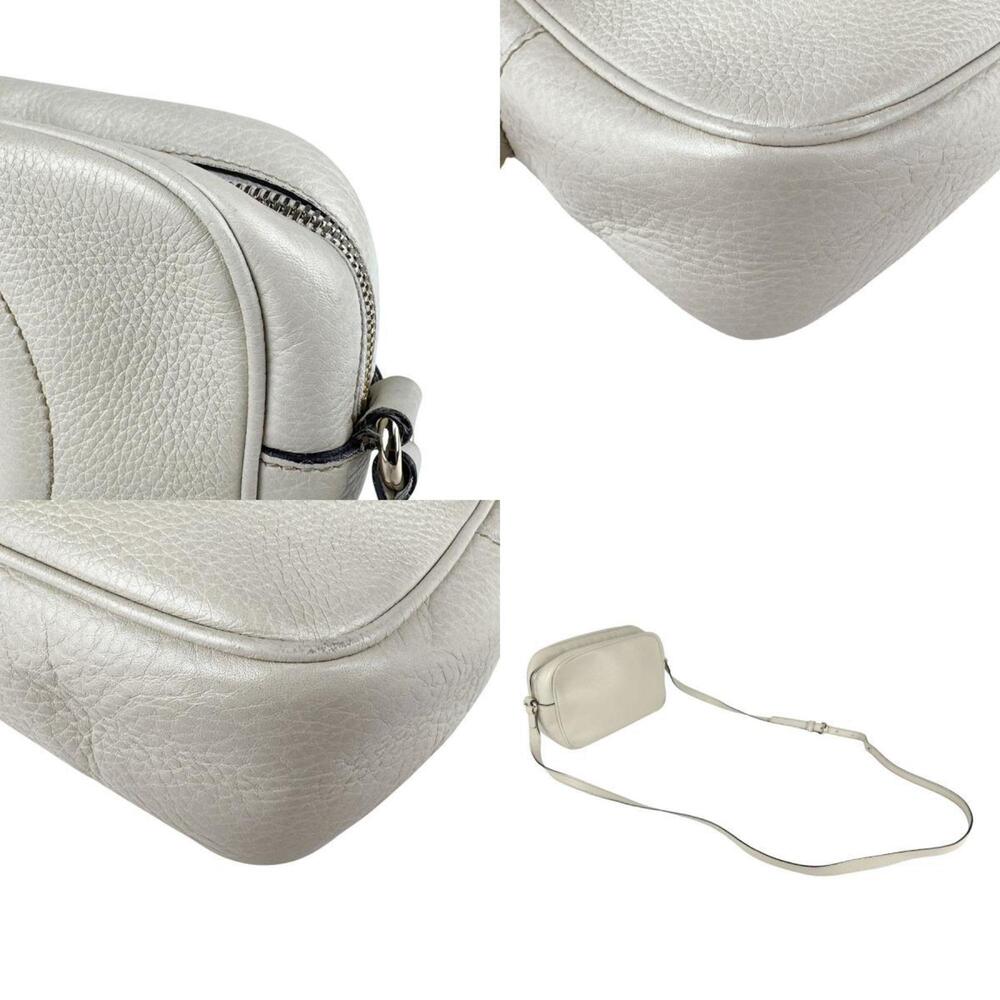 GUCCI White Leather Shoulder Bag - Picture 4 of 5
